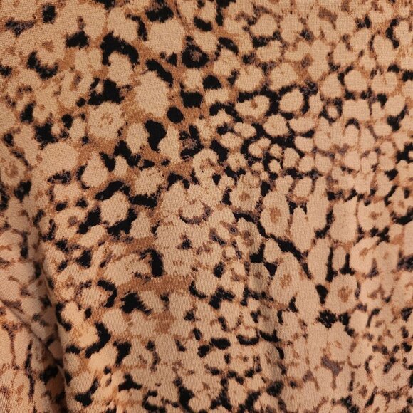 Lands' End Elbow Sleeve Ponte Stretch Sheath Dress Animal Print Size 6 - Picture 4 of 6